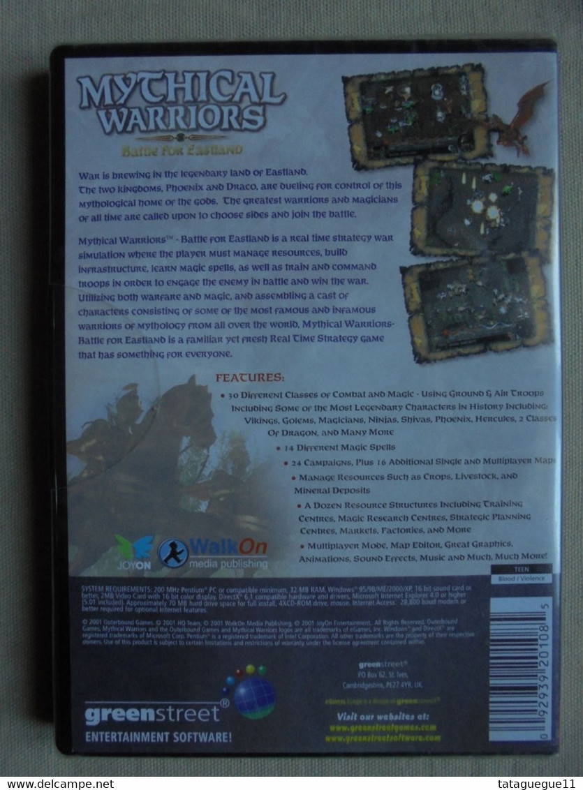 Vintage - Jeu PC CD Rom - Mythical Warrior Battle For Eastland - 2001 - Jeux PC