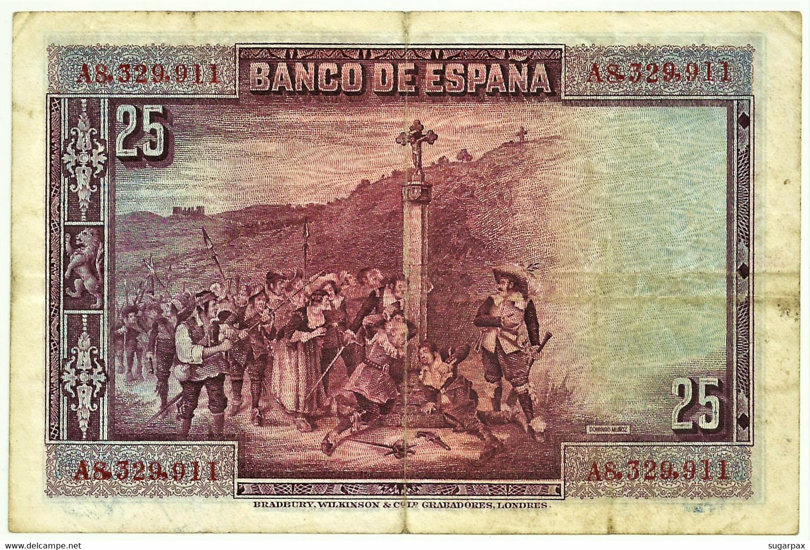 ESPAÑA - 25 Pesetas - 15.08.1928 - Pick 74.b - Serie A - Pedro Calderón De La Barca - Kingdom - 1-2-5-25 Pesetas