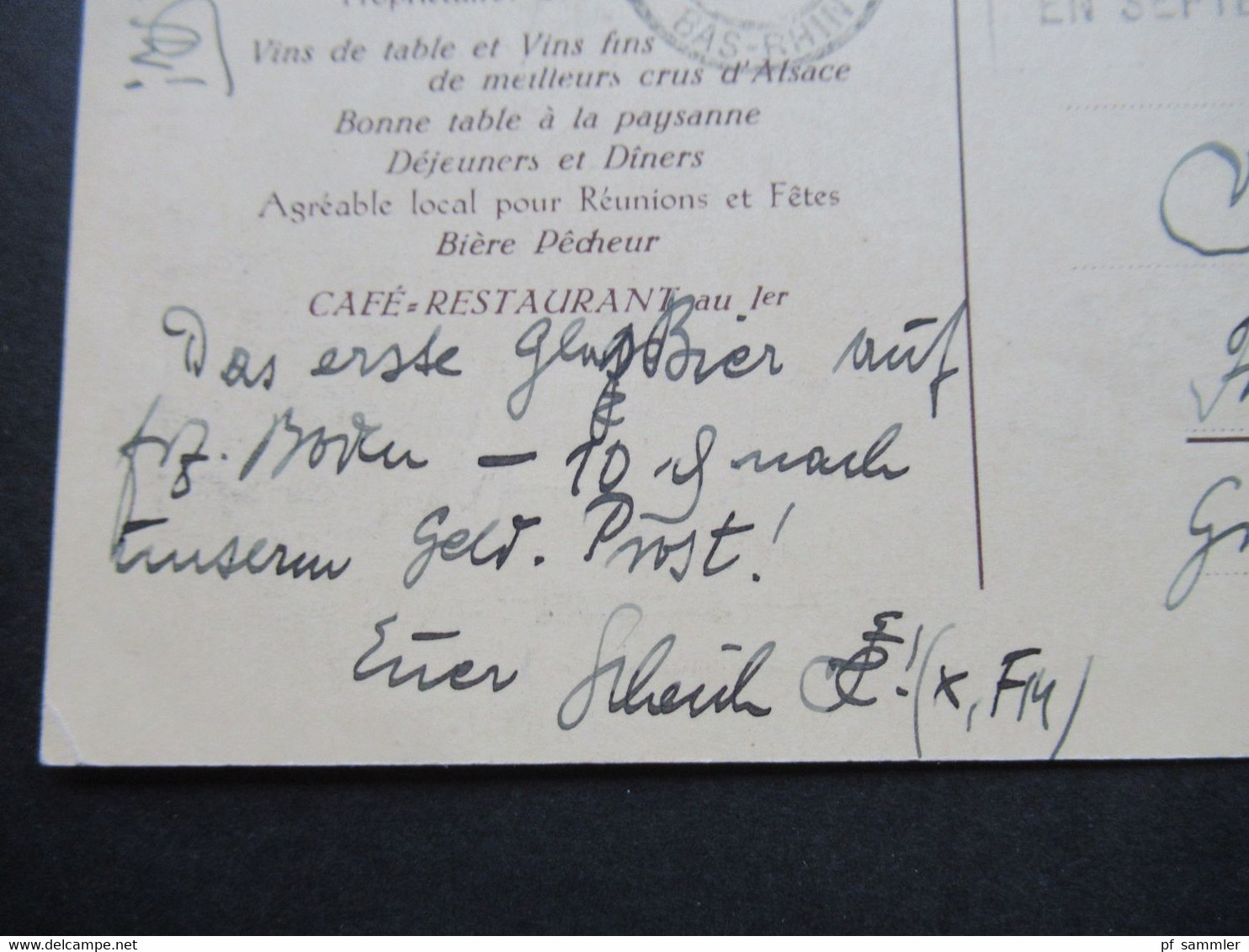 Frankreich Elsass 1931 AK / PK Cafe Rest. Zum Lohkäs Dit Taverne Des Tanneurs Proprietaire Ch. Knipper Strasbourg - Hotel's & Restaurants