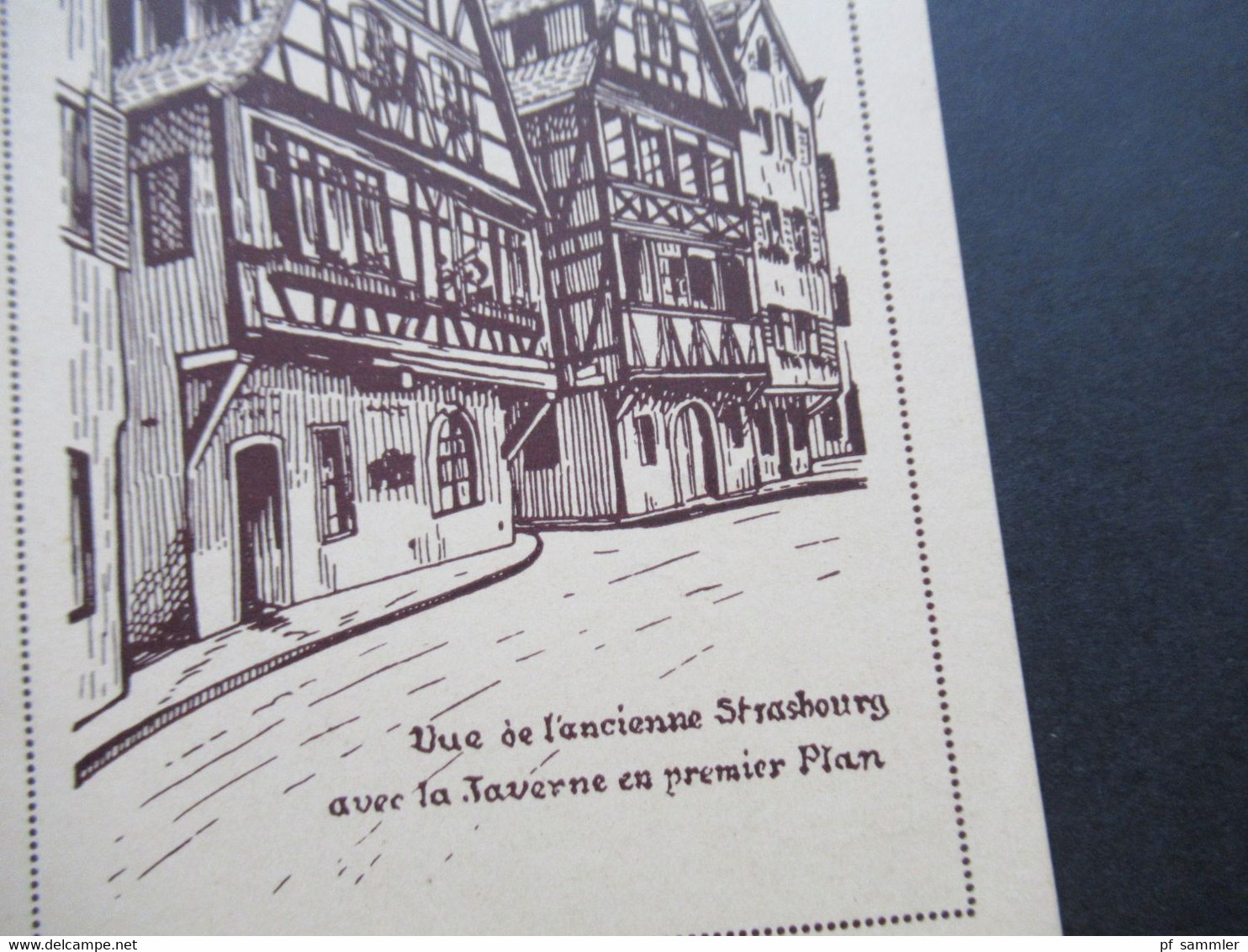 Frankreich Elsass 1931 AK / PK Cafe Rest. Zum Lohkäs Dit Taverne Des Tanneurs Proprietaire Ch. Knipper Strasbourg - Hotels & Restaurants