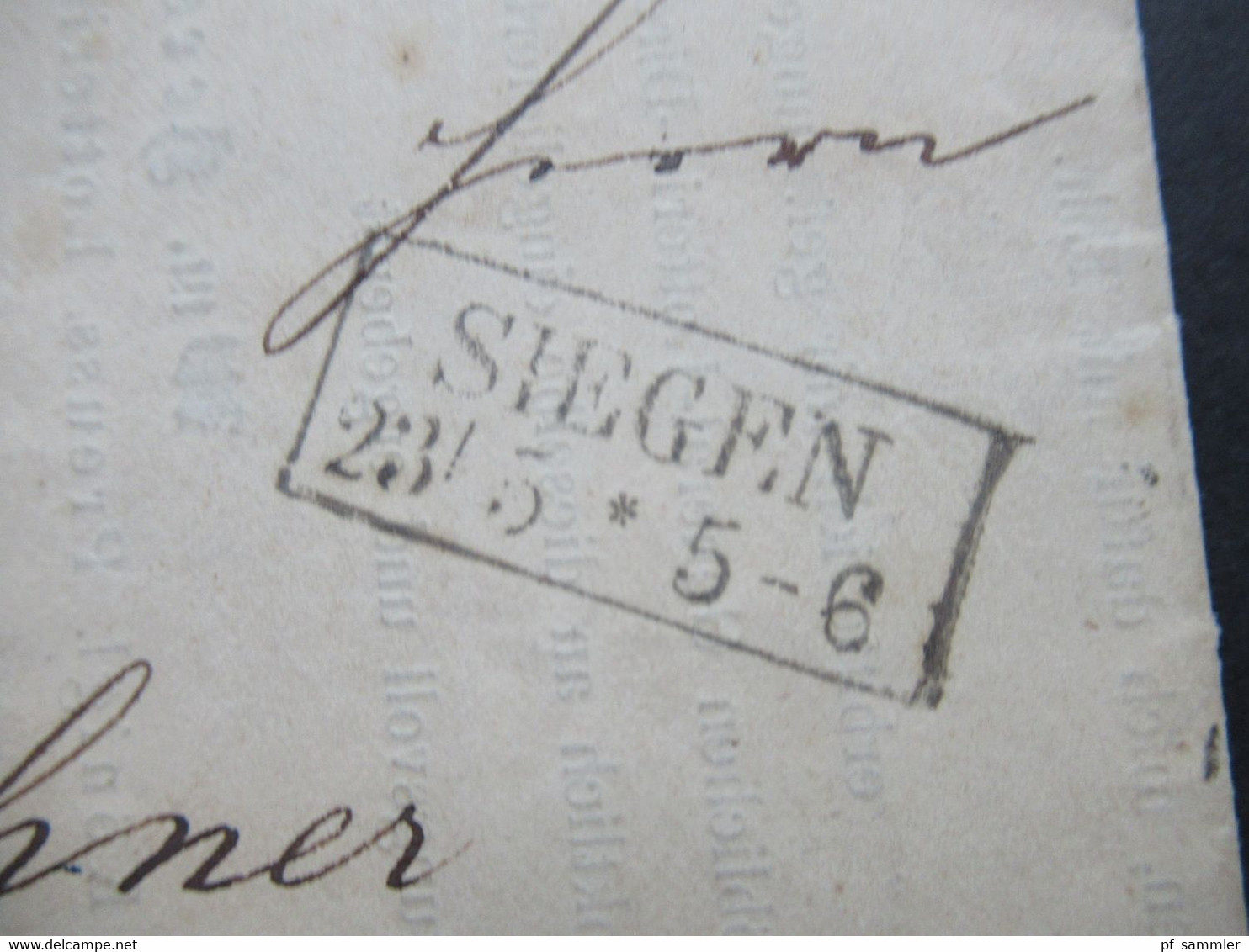 AD Preussen 23.5.1859 Stempel Ra2 Siegen - Fischerbacherhütte B. Freudenberg Nota Preuss. Lotterie Einnehmer - Briefe U. Dokumente