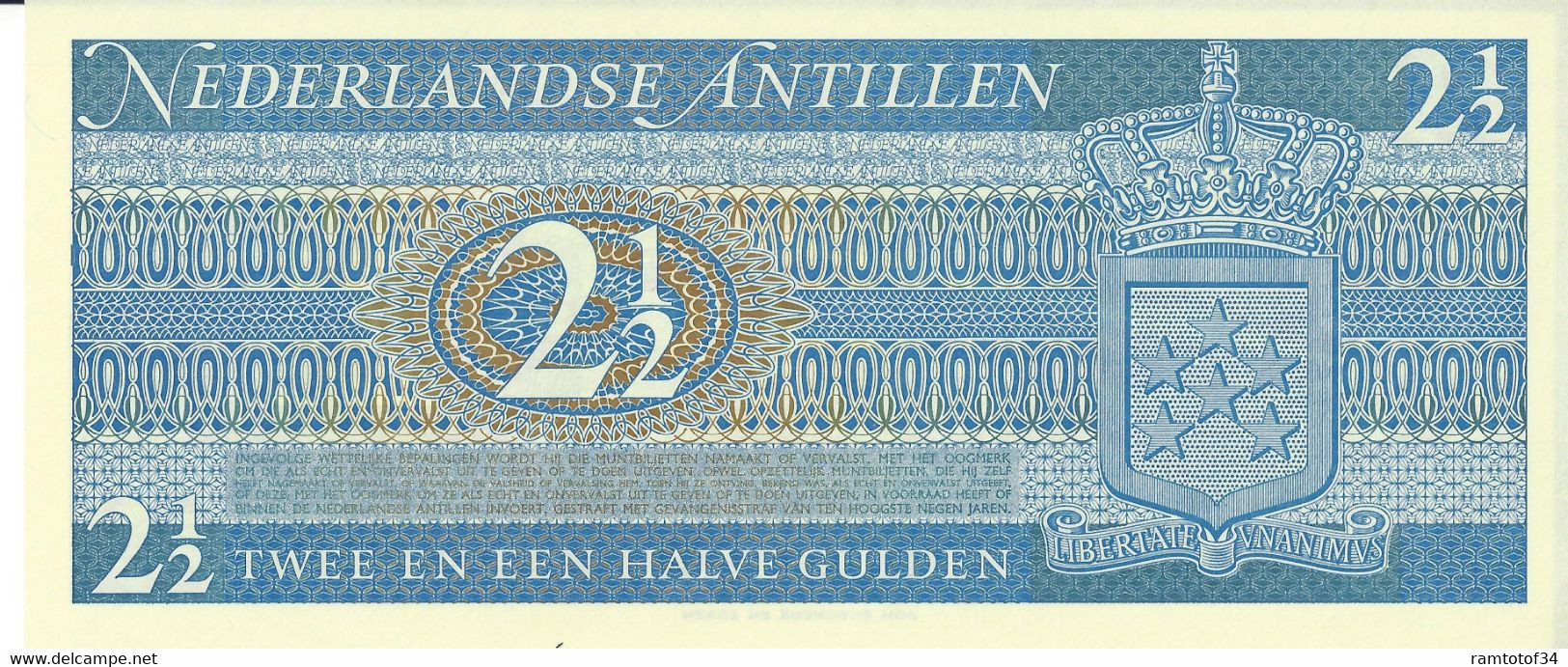 NEDERLANDLANDSE ANTILLEN - 2.5 Gulden 1970 UNC - Niederländische Antillen (...-1986)