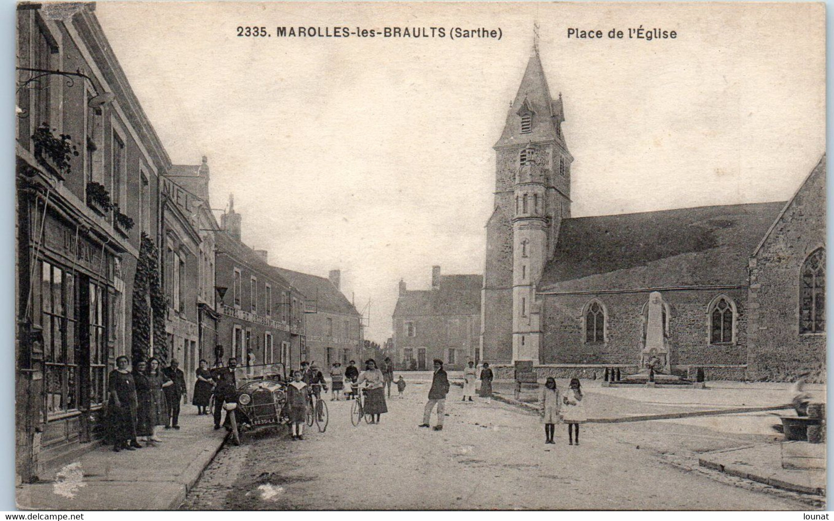 72 MAROLLES Les Braults - Place De L'église - Automobile - Animée     * - Marolles-les-Braults