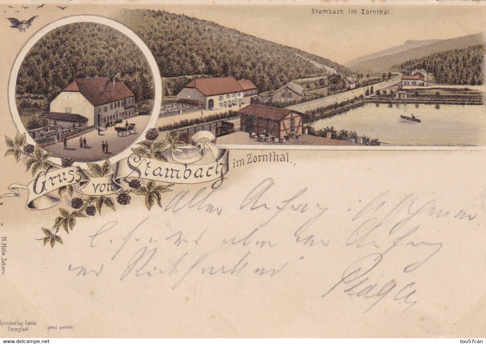 STAMBACH IM ZORNTHAL - BAS-RHIN - (67) - LITHOGRAPHIE - ANNEE 1897. - Sonstige & Ohne Zuordnung