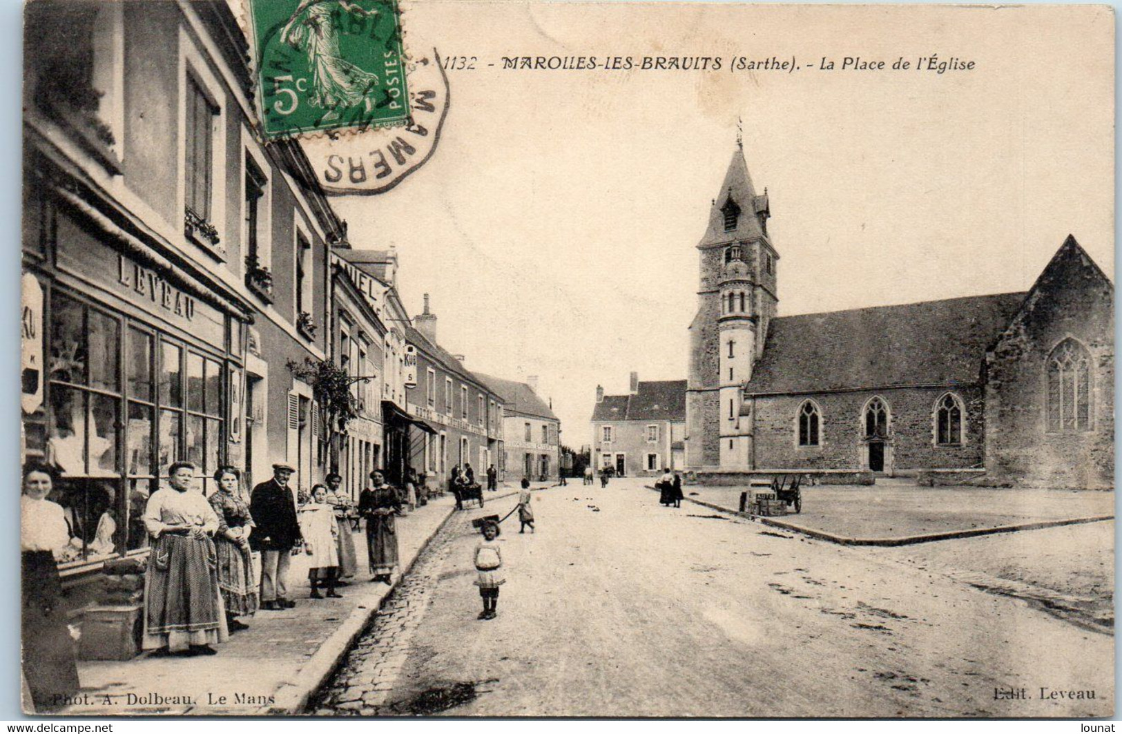 72 MAROLLES Les Braults - La Place De L'église  - Animée     * - Marolles-les-Braults