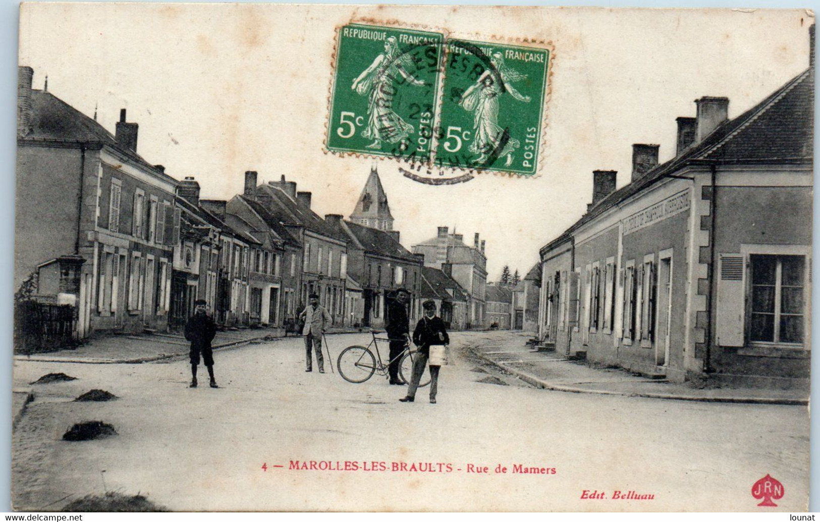 72 MAROLLES Les Braults - Rue De Mamers - Cycle   - Animée     * - Marolles-les-Braults