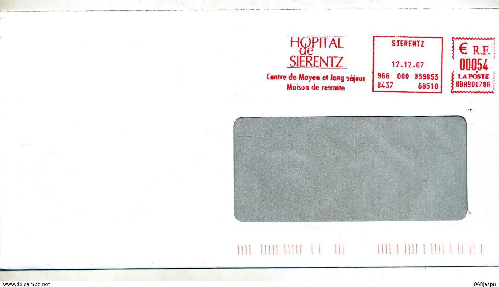 Lettre Flamme Ema Sierentz Hopital - EMA (Printer Machine)