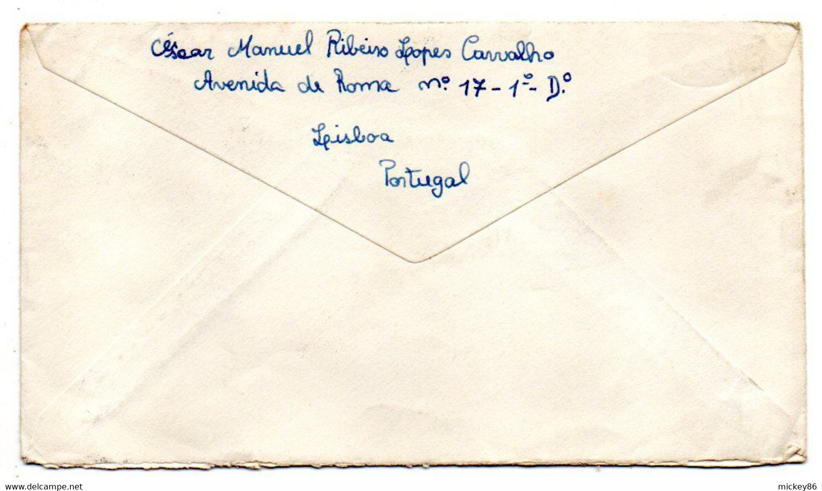 Portugal-1959--lettre De LIBOA Pour St Denis-93 (France) ..timbres .....cachet - Brieven En Documenten