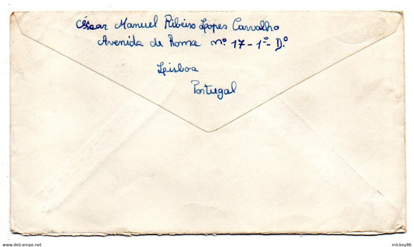 Portugal-1959--lettre De LIBOA Pour St Denis-93 (France) ..timbres .....cachet - Briefe U. Dokumente