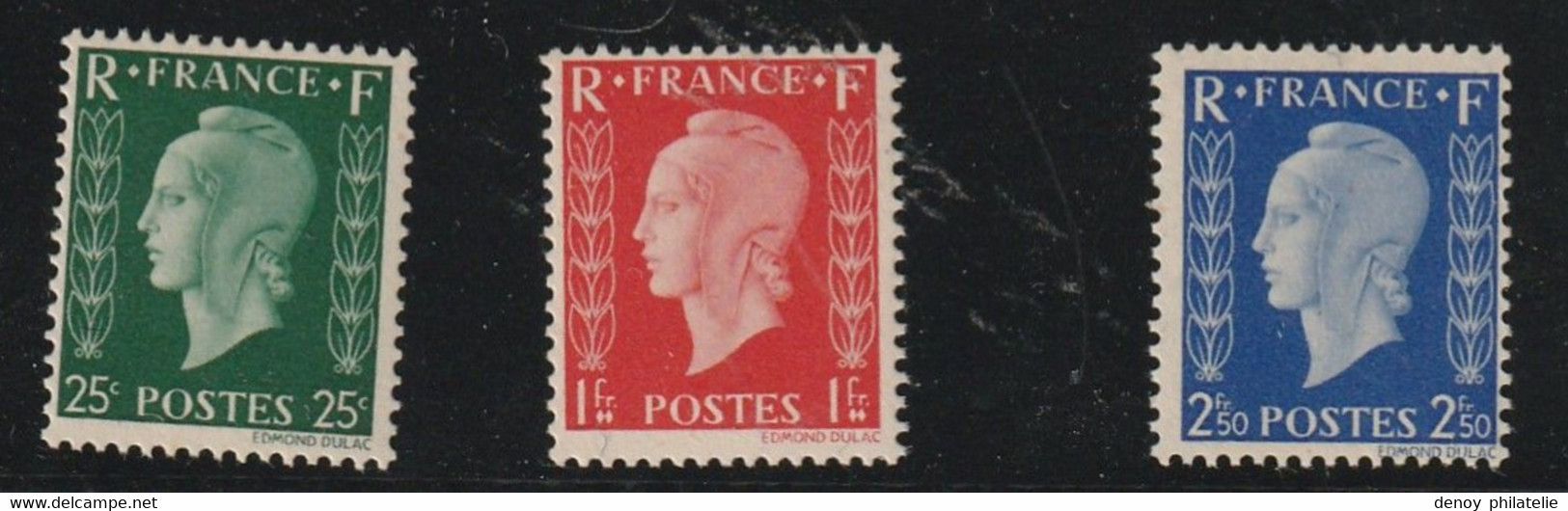 ** N°701A/F, Série Non émise De Londres, Les 6 Valeurs : **  Cote: 960 Euros - Tirage 5000 Et 10000 Ex - 1944-45 Marianne Van Dulac