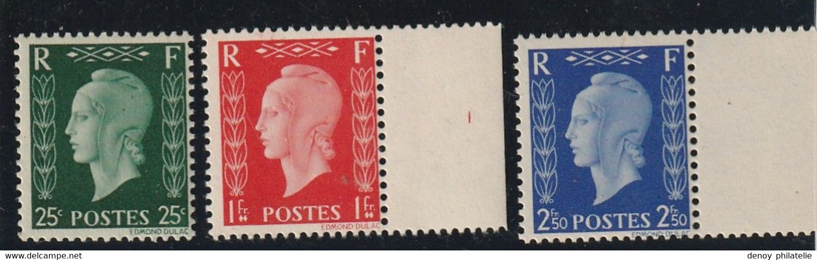 ** N°701A/F, Série Non émise De Londres, Les 6 Valeurs : **  Cote: 960 Euros - Tirage 5000 Et 10000 Ex - 1944-45 Marianne De Dulac