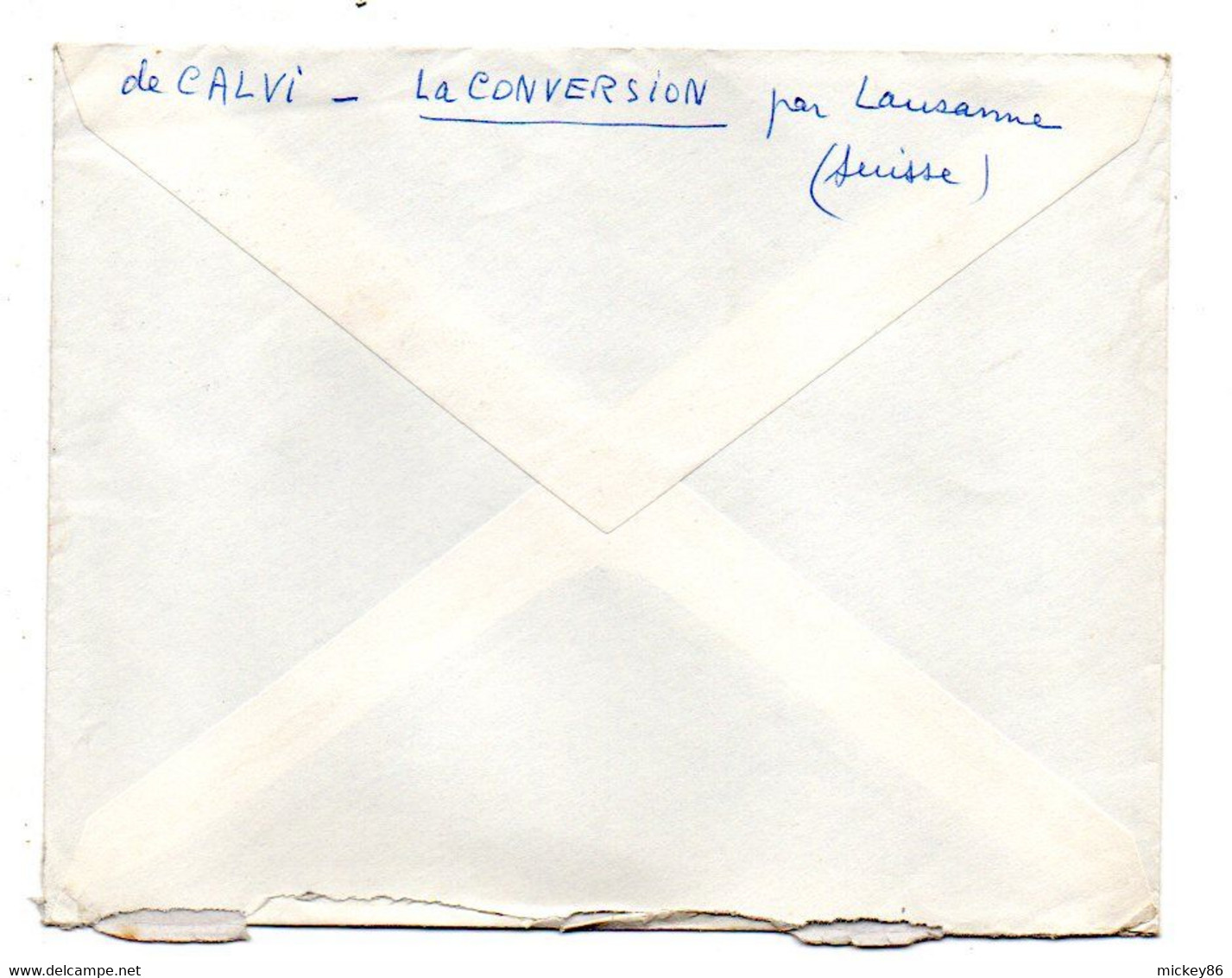 Suisse--1957--lettre De LA CONVERSION   Pour St Denis-93 (France) ..timbre Seul Sur Lettre...cachet.. - Covers & Documents