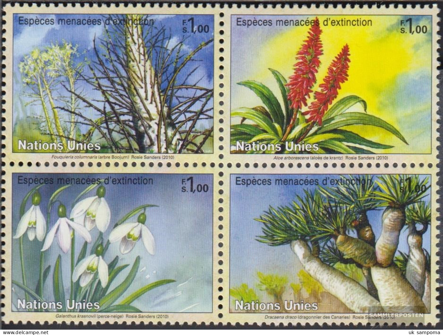 UN - Geneva 681-684 Block Of Four (complete Issue) Unmounted Mint / Never Hinged 2010 Plants - Nuovi