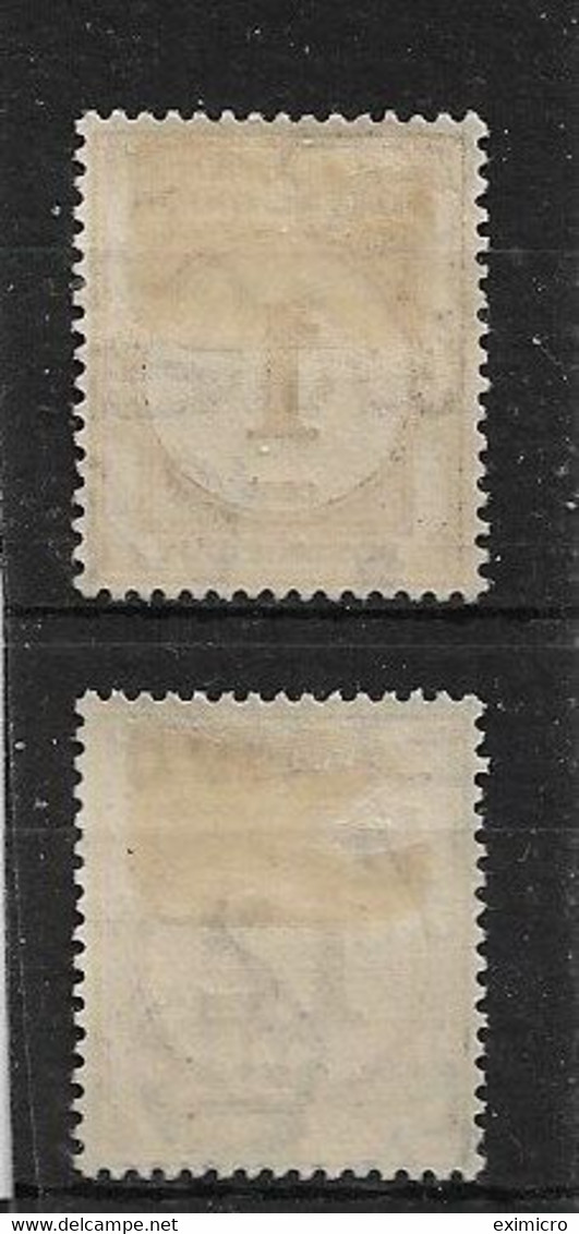 MALAYA - MALAYAN POSTAL UNION POSTAGE DUES 1945 1c PURPLE AND 1962 12c BRIGHT PURPLE PERF 12½ SG D9, D20a MOUNTED MINT - Malayan Postal Union