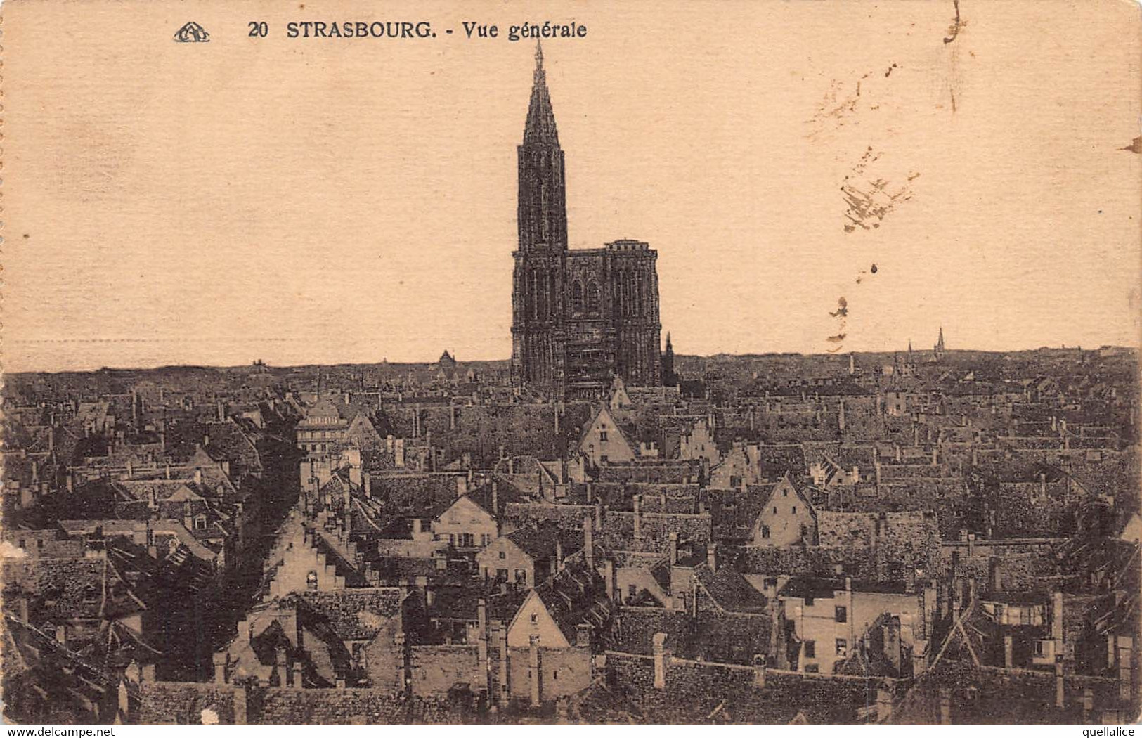 02305 "STRASBOURG - VUE GENERALE" CART SPED 1922 - Strasburg