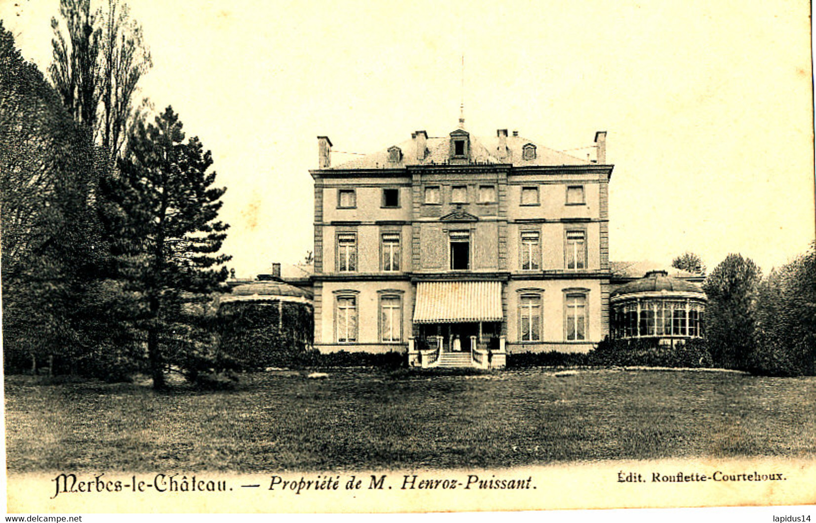 AS 829 / C P A -   BELGIQUE-   MERBES-LE- CHATEAU  - PROPRIETE DE M. HENROZ PUISSANT - Merbes-le-Château