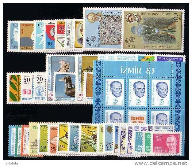 1983 TURKEY YEAR COMPLETE SET ALL MNH ** - Años Completos