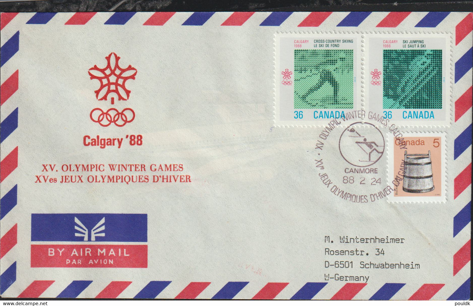 Canada Cover 1988 Calgary Olympic Games (G122-10) - Invierno 1988: Calgary
