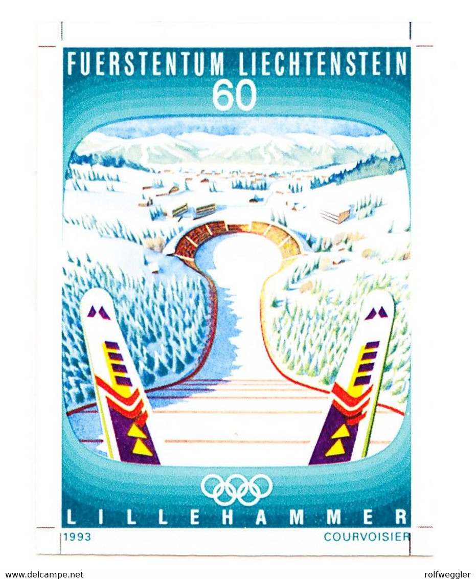 1993/1994 Olympische Winterspiele In Lillehammer. Serie Ungezähnte Werdegänge (3 Werte) Auf Archivseite Der - Prove E Ristampe