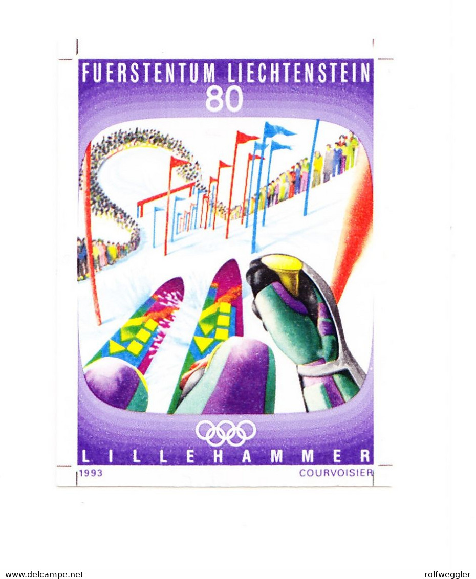 1993/1994 Olympische Winterspiele In Lillehammer. Serie Ungezähnte Werdegänge (3 Werte) Auf Archivseite Der - Proeven & Herdruk