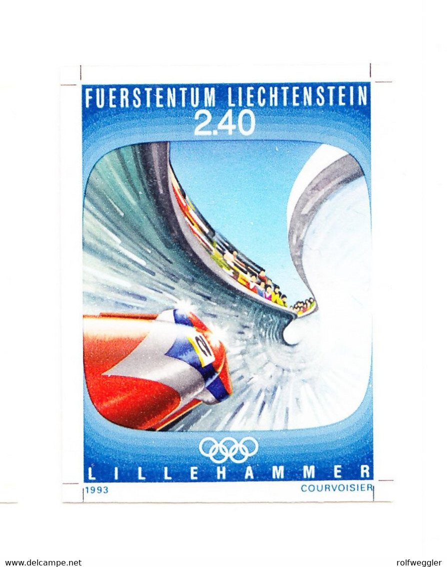 1993/1994 Olympische Winterspiele In Lillehammer. Serie Ungezähnte Werdegänge (3 Werte) Auf Archivseite Der - Essais & Réimpressions