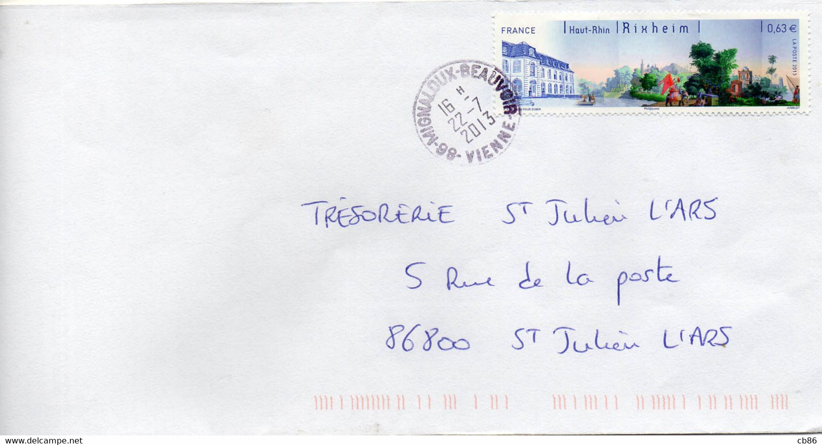 France N° 4744 Y. Et T. Vienne Mignaloux Beauvoir Cachet A9 Du 22/07/2013 - 1961-....