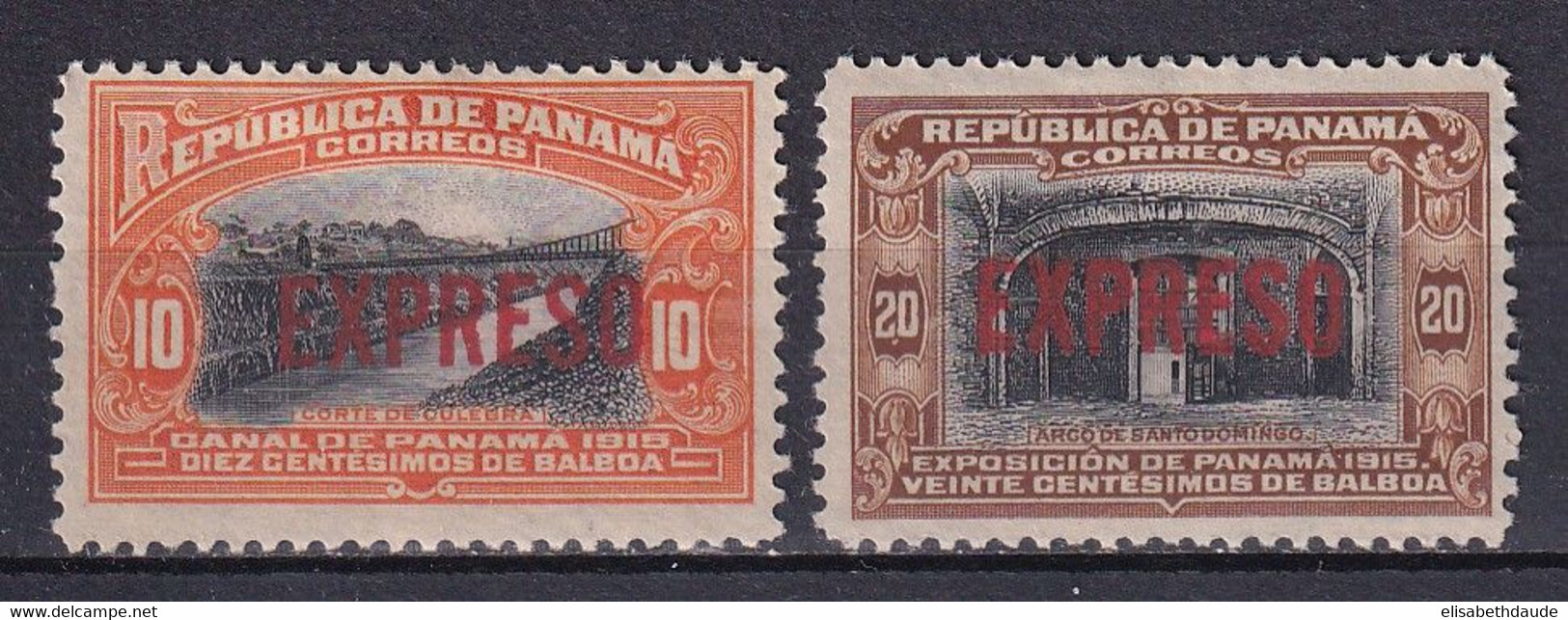 PANAMA - 1926 - EXPRES SERIE COMPLETE YVERT N°1/2 (*) NEUF SANS GOMME - COTE = 38 EUR - - Panamá