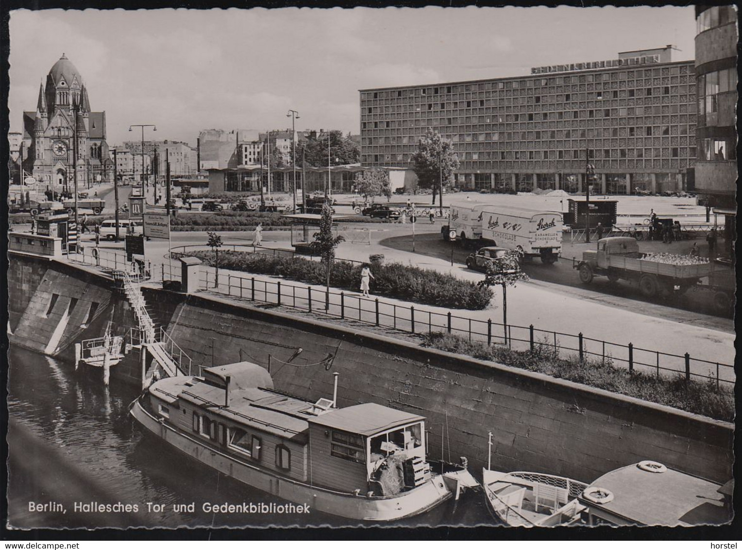 D-10963 Berlin - Hallesches Tor - Amerika-Gedenkbibliothek - ESSO Tankstelle - LKW "Storck-Schokolade" - Cars - Kreuzberg