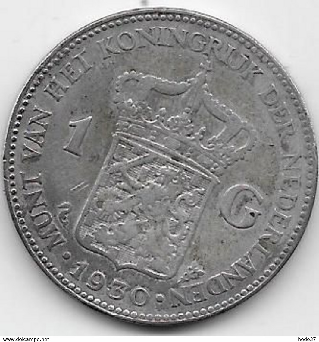 Pays Bas 1 Gulden Argent - 1930 - TTB - 1 Gulden