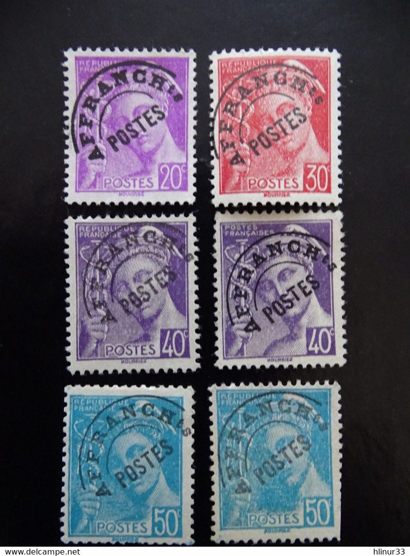 PRE0078-1-  Type Mercure - YT 78, 79 (Neuf), 80, 81, 82*2 (dont 1 Charnière) - Sans Gomme -voir Scan - 1893-1947