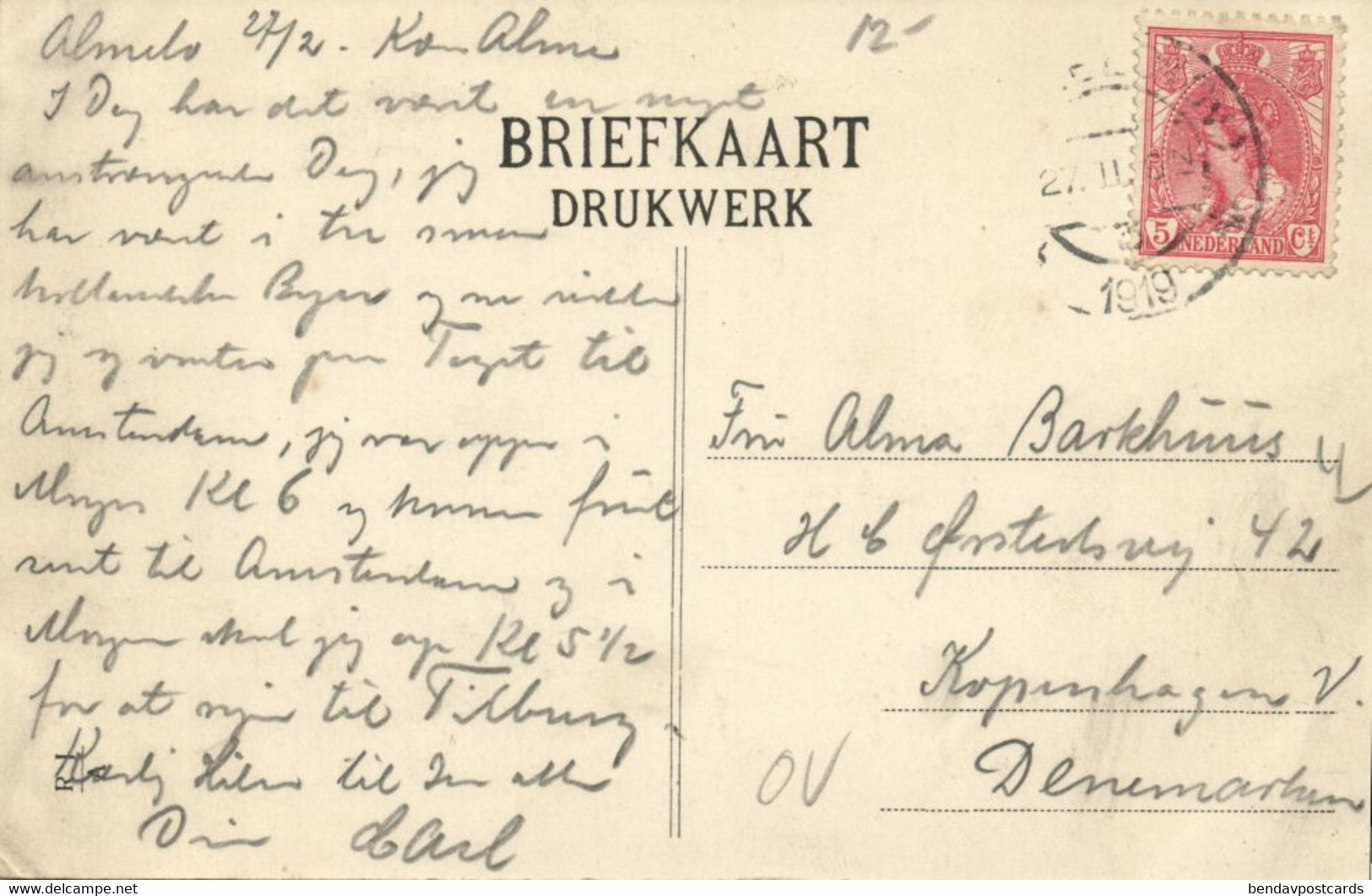 Nederland, ALMELO, Huize Almelo (1919) Ansichtkaart - Almelo