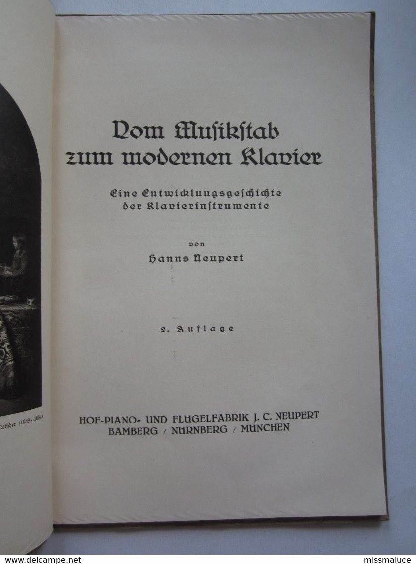 Brochure Allemand Clavecin Dom Musikstab Zum Modernen Klavier Hanns Neupert Bamberg Nurnberg Munchen Musique Piano - Musica