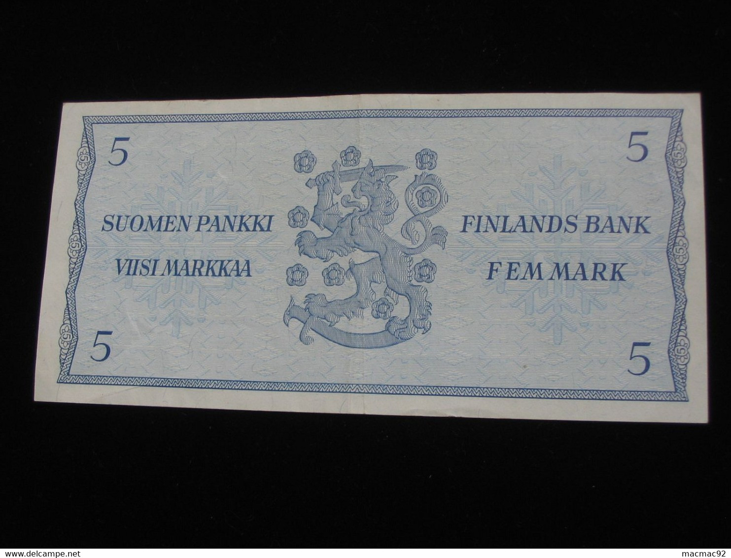 Finlande - 5 Viisi Markkaa 1963 - Suomen Pankki - Finlands Bank   **** ACHAT IMMEDIAT **** - Finnland