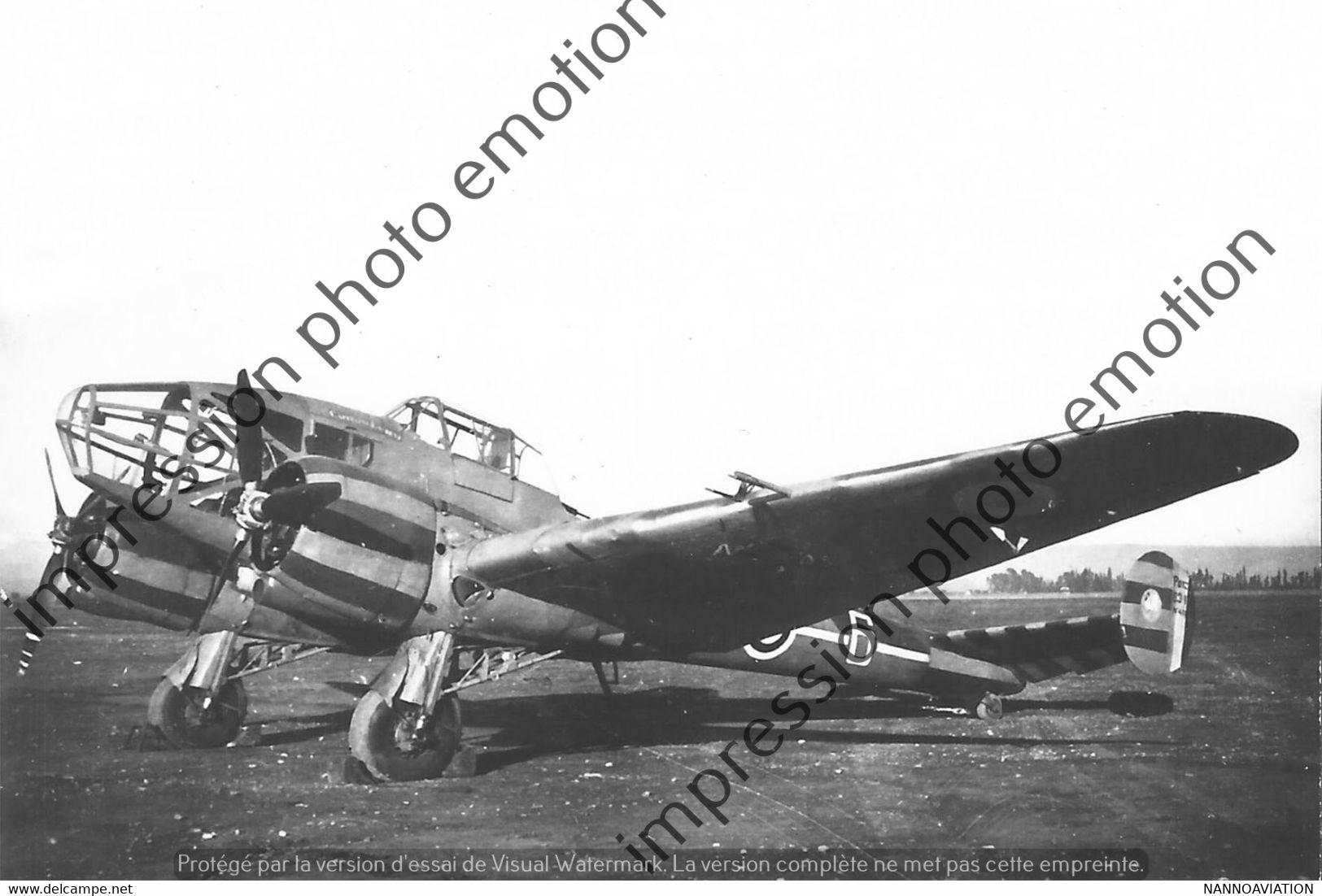 PHOTO AVION  RETIRAGE REPRINT      POTEZ 6311 GR 136 - Aviation