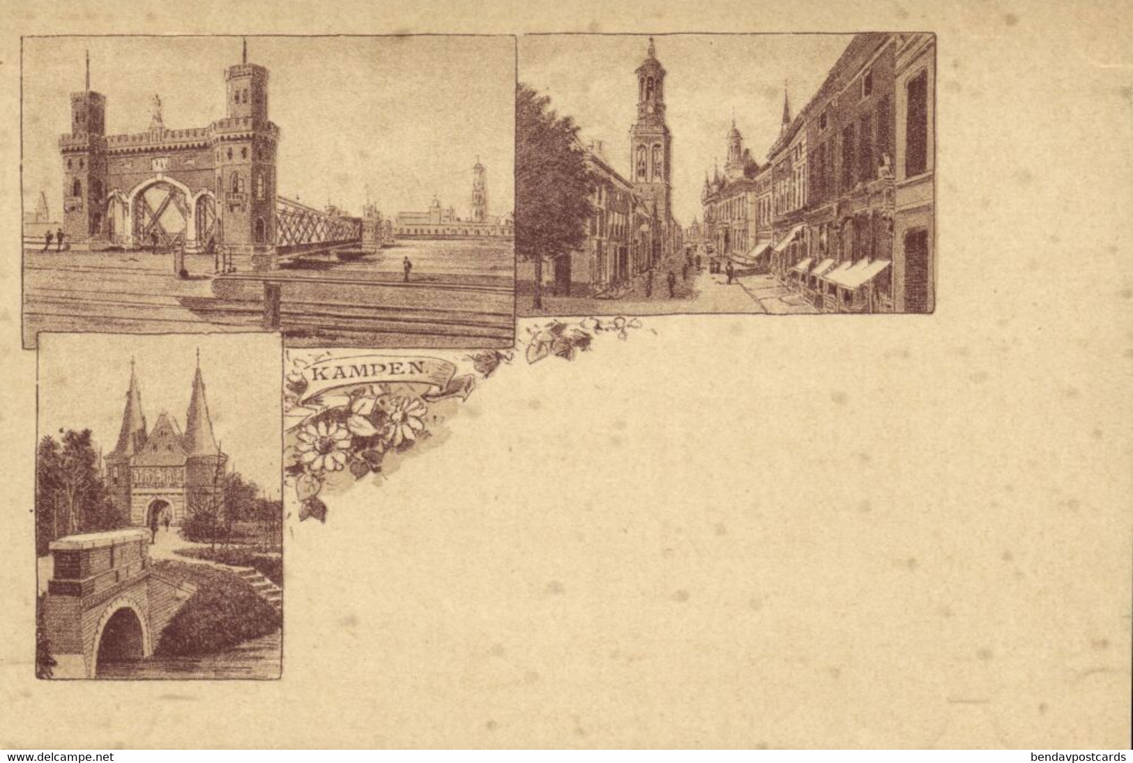 Nederland, KAMPEN, Meerbeeldkaart (1899) Ansichtkaart (1) - Kampen