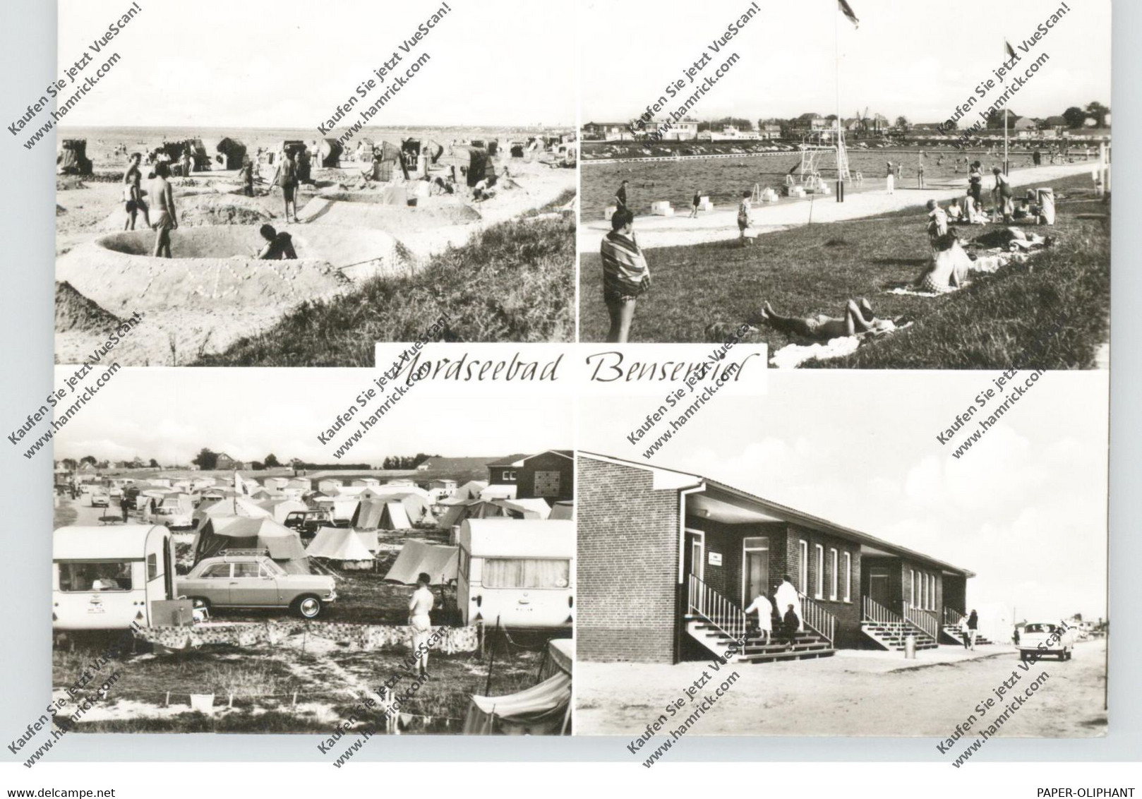 2943 ESENS - BENSERSIEL, Mehrbild-AK, Strand, Campingplatz, Schwimmbad - Esens