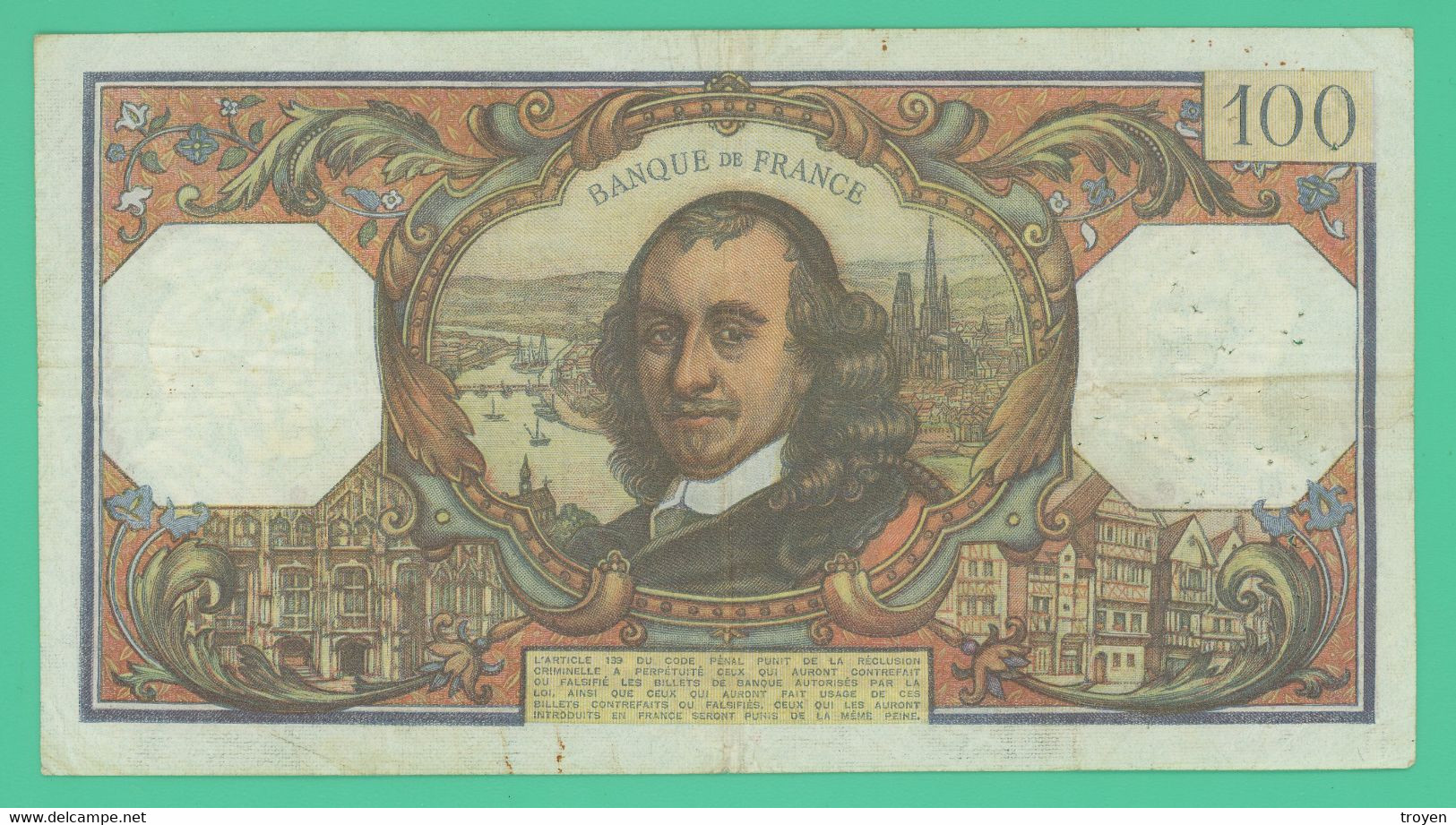 100 Francs - Corneille - France  - G.3-10-1974.G. - N° D.831 46917 - TB + - - 100 F 1964-1979 ''Corneille''
