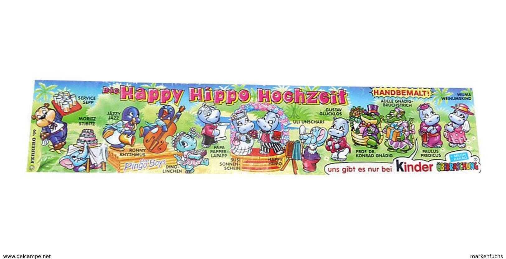 Happy Hippo Hochzeit  1999 /  Dinolinchen  + BPZ - Ü-Ei