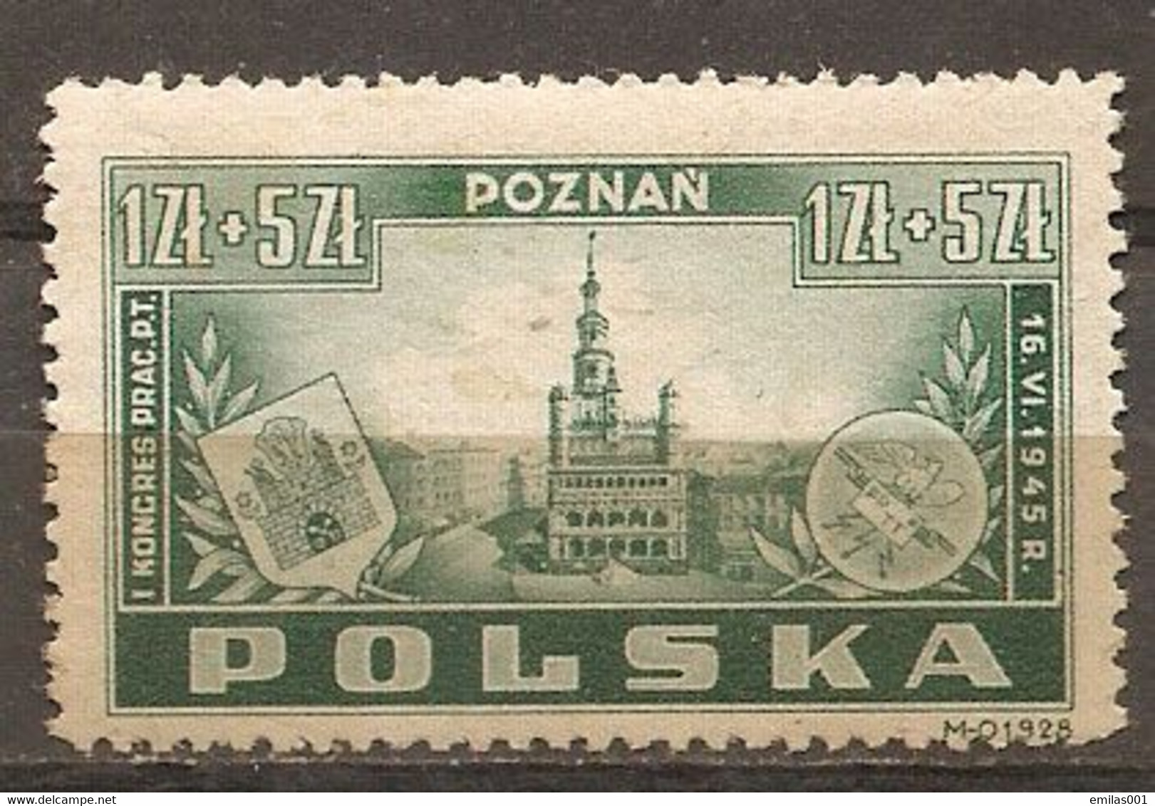 POLOGNE , 1945 Yvert Nr.447 Sans Gomme - Other & Unclassified