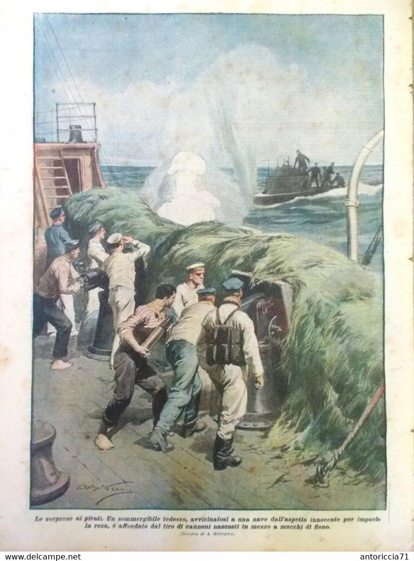 La Domenica Del Corriere 18 Agosto 1918 WW1 Masso Grappa Francia Amiens Fronte - Oorlog 1914-18