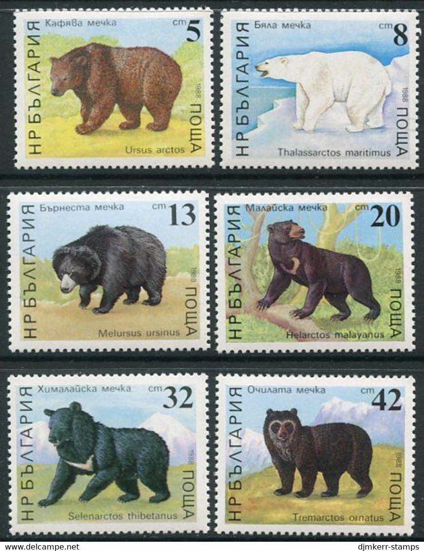 BULGARIA 1988 Bears  MNH / **.  Michel 3703-08 - Neufs