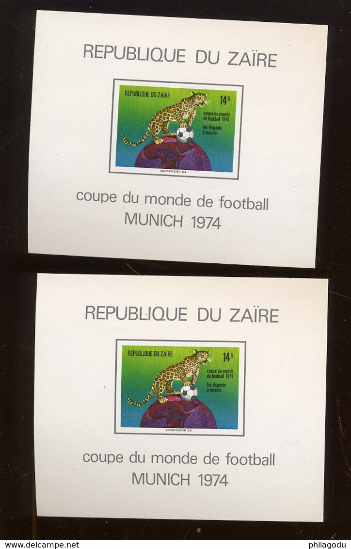 Football Bloc Luxe 842.  **.  Cote 45,-x 2 = 90-euros - 1974 – Alemania Occidental