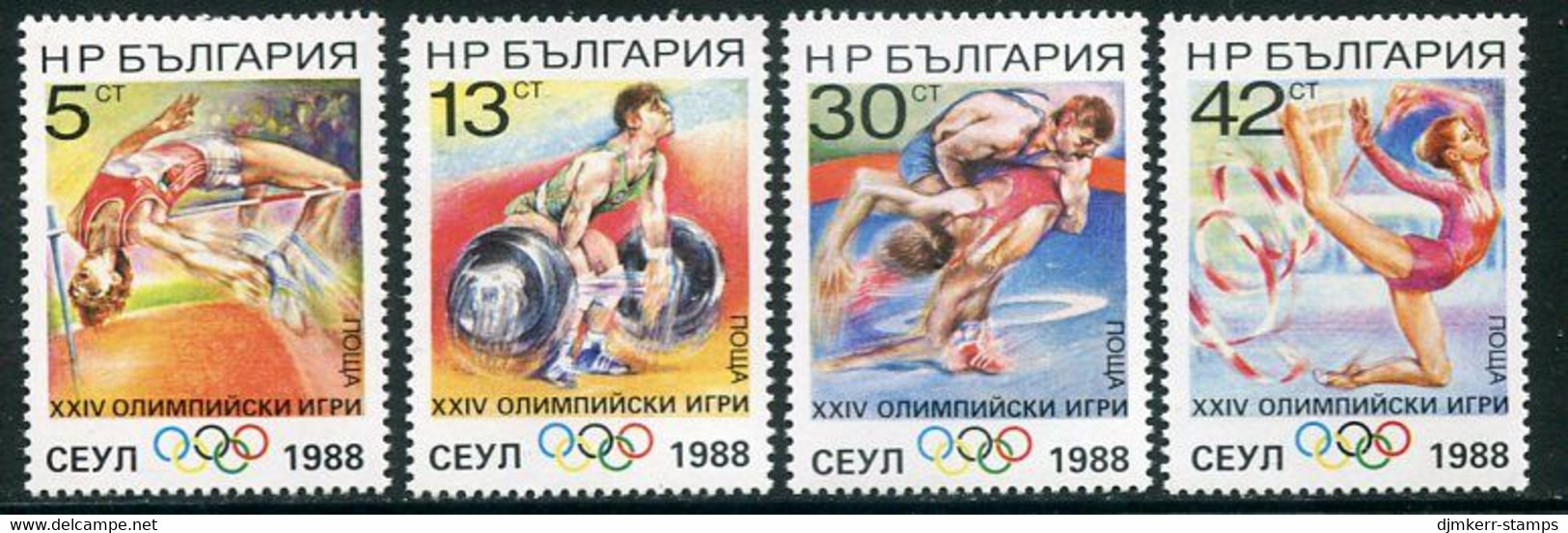 BULGARIA 1988 Olympic Games MNH / **.  Michel 3679-82 - Unused Stamps