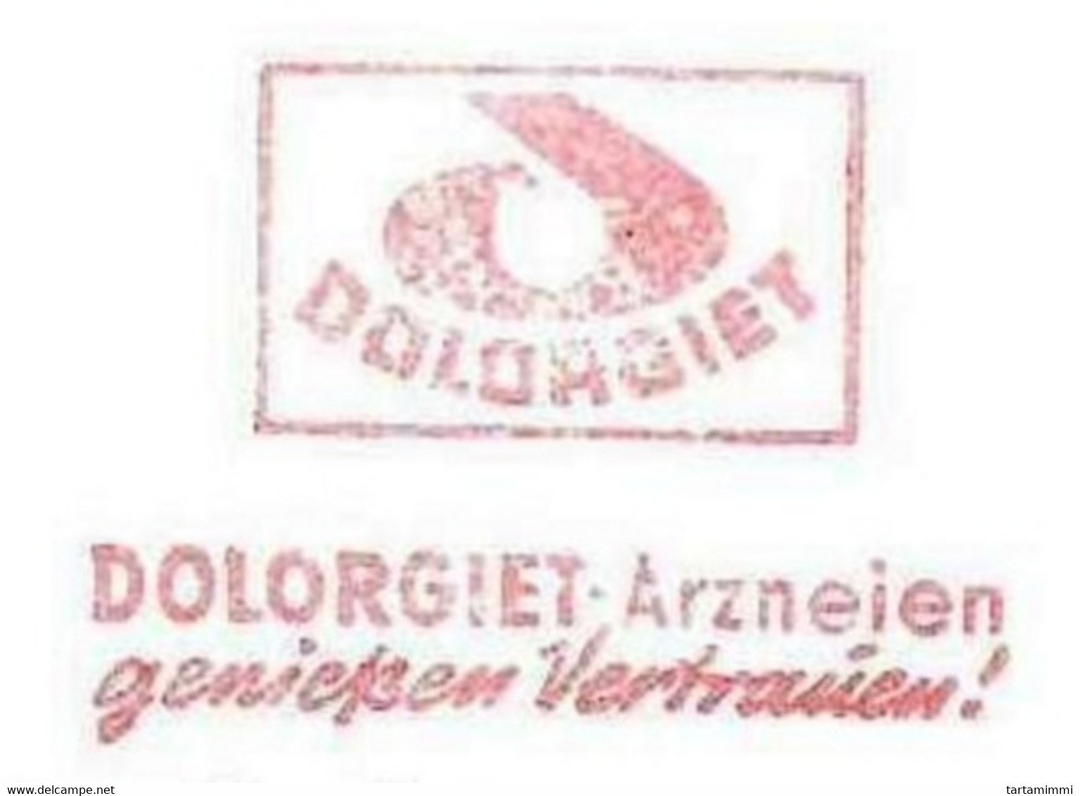 EMA METER STAMP FREISTEMPEL DOLORGIET ARZNEIEN FARMACY GODESBERG 1960 - Pharmacy