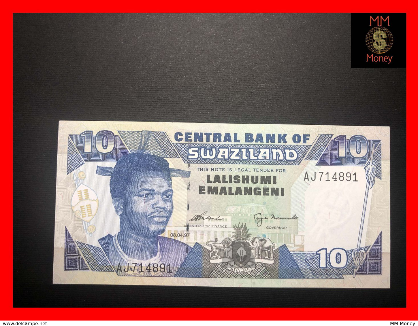 SWAZILAND 10 Emalangeni 8.4.1997  P. 24 B   UNC - Swaziland