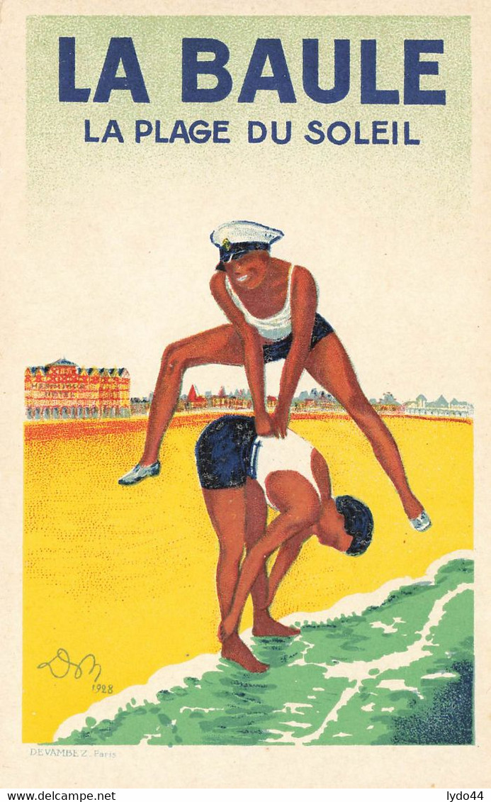 LA BAULE ,  La Plage Du Soleil , Devambez 1928 - La Baule-Escoublac