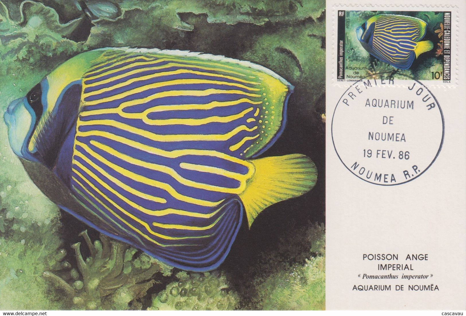 Carte  Maximum  1er  Jour   NOUVELLE CALEDONIE   Aquarium  De  NOUMEA   1986 - Maximum Cards