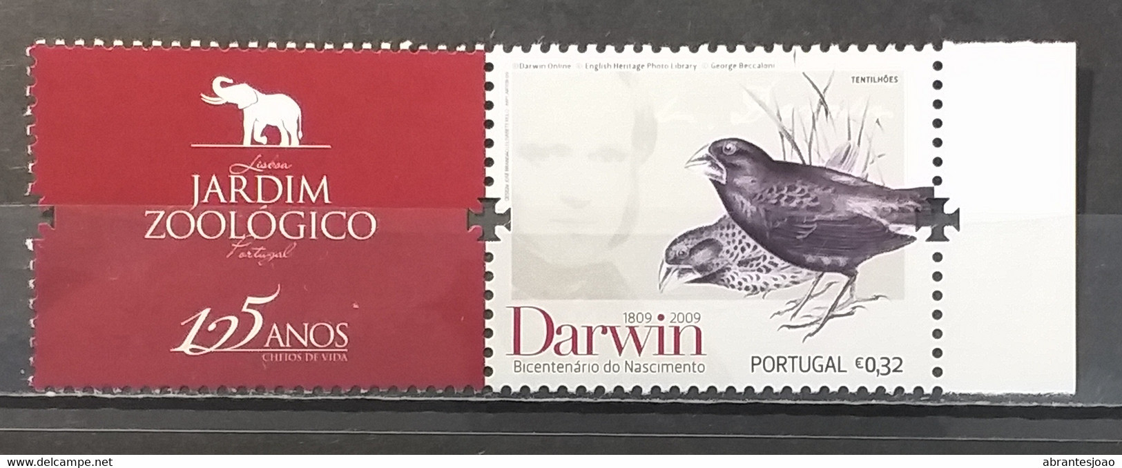 Portugal - 2009 - MNH As Scan - Darwin's 2nd Centenary - Zoo Of Lisbon - Corporate - 1  Stamp - (RP) - Ungebraucht