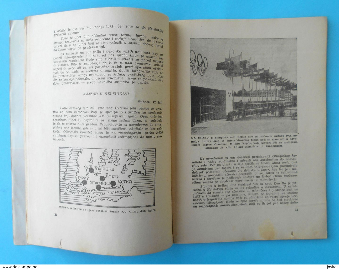 OLYMPIJSKI DNEVNIK - Yugoslavia Football Team On Olympic Games 1952 Helsinki Old Book* Olympia Olympiade Jeux Olympiques - Libri