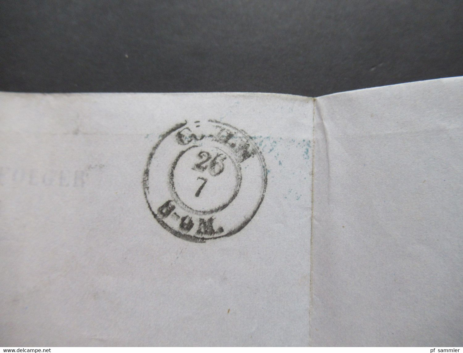 AD Preussen 24.7.1858 K2 Stettin Nachs U. Abs. Nach Köln Gesendet Mit Bartaxe 3 Von D. Witte Nachfolger Stettin - Lettres & Documents
